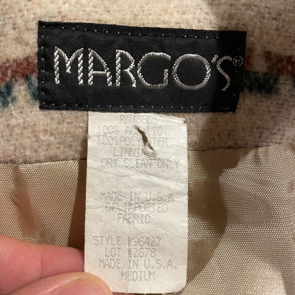 Pendleton Cream and Brown Patterned Blazer - image 3